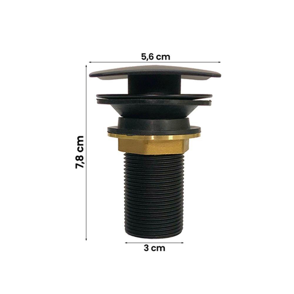 Kit Cuba Pia De Sobrepor Tulipa Com Valvula Click Black Branco Branco - 2