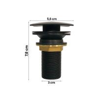 Kit Cuba Pia De Sobrepor Tulipa Com Valvula Click Black Branco Branco - 2