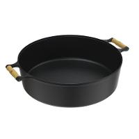 Panela Caçarola Ferro Fundido Alça Madeira Com Tampa 25l N50 - 2