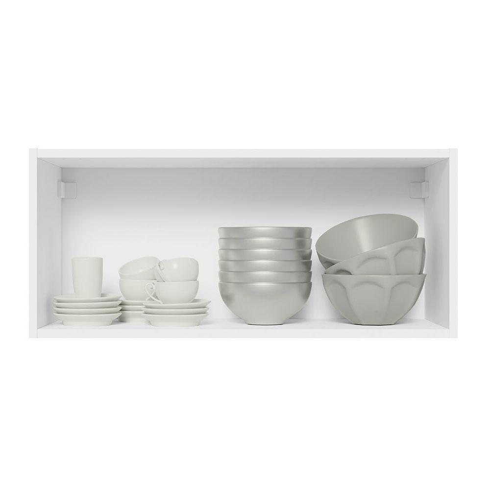 Armário Aéreo 100% Mdf 70 Cm 1 Porta Basculante Frente Branco Brilho Acordes Madesa Branco - 4