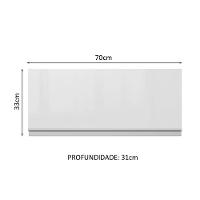 Armário Aéreo 100% Mdf 70 Cm 1 Porta Basculante Frente Branco Brilho Acordes Madesa Branco - 7