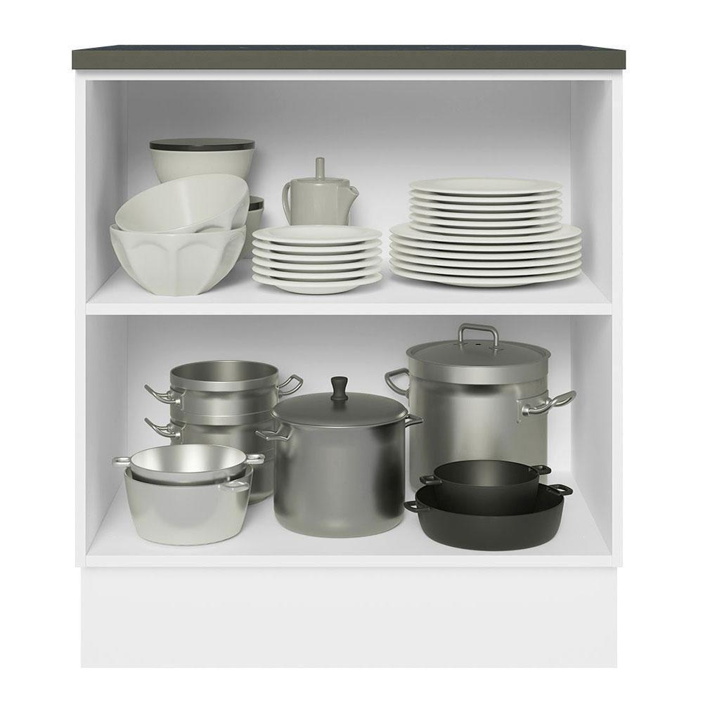 Balcão 100% Mdf 70 Cm 2 Portas Branco/rustic Acordes Madesa Branco/rustic - 10