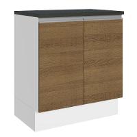 Balcão 100% Mdf 70 Cm 2 Portas Branco/rustic Acordes Madesa Branco/rustic - 1