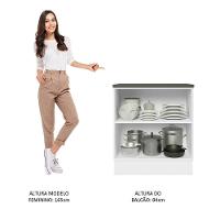 Balcão 100% Mdf 70 Cm 2 Portas Branco/rustic Acordes Madesa Branco/rustic - 2