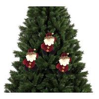 Kit Enfeite árvore 3 Pç Papai Noel Pelúcia 16cm Xadrez - 2