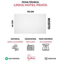 Kit 5 Toalhas De Rosto Branca Hotel Macia Felpuda - Prata - Branco - 2