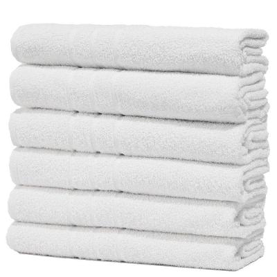 Kit 6 Toalhas De Rosto Branca Hotel Macia Felpuda - Prata - Branco