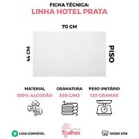 Kit 5 Toalhas De Piso Branca Hotel Macia Felpuda - Prata - Branco - 3