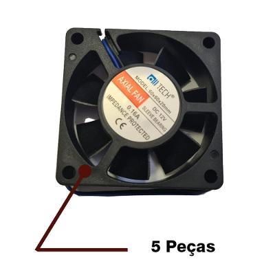 Micro Ventilador Ventoinha 60x60x20mm 12v Alltech 5 Unid.