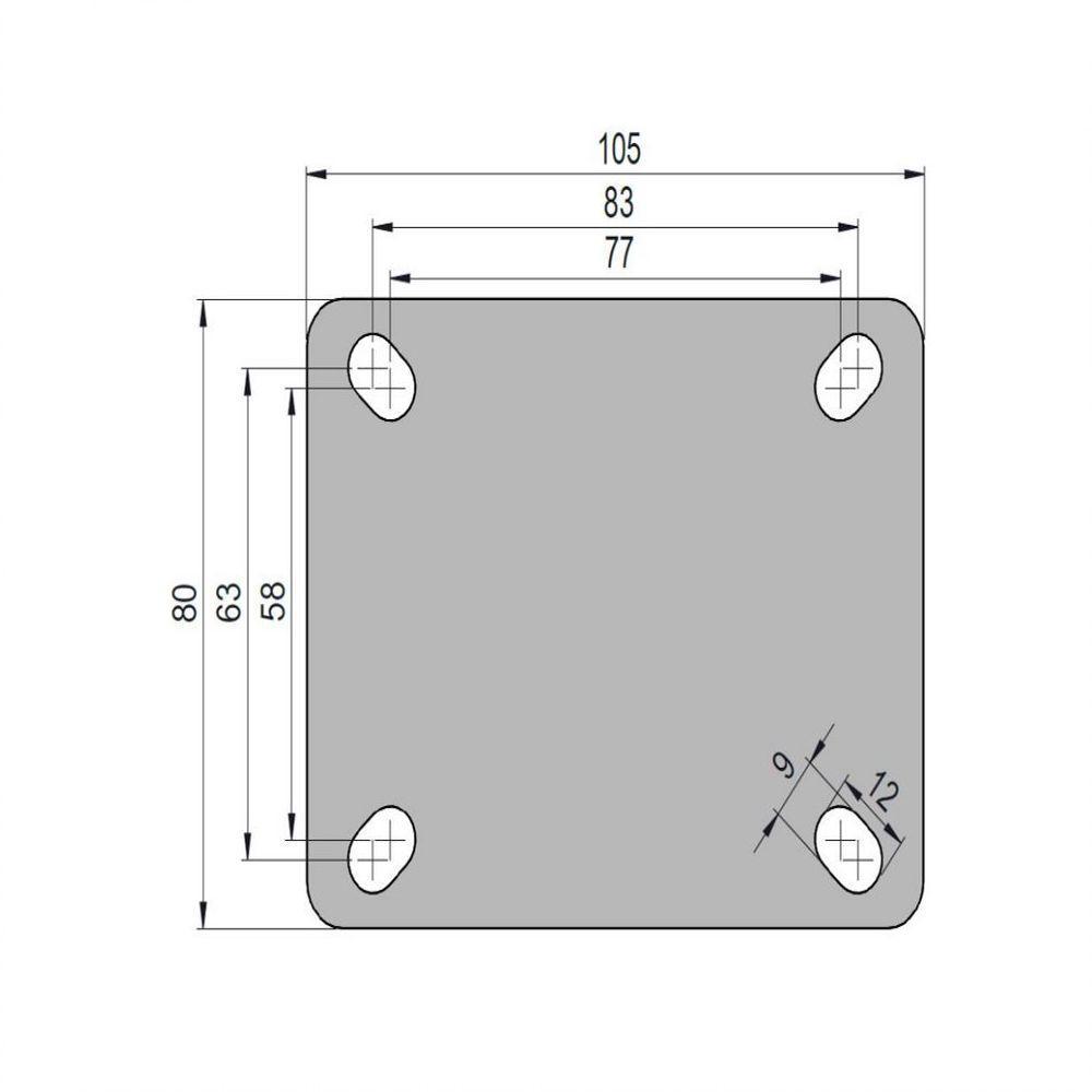 Rodizio Giratório Aço Inox 3 Pol. Placa Sem Freio Glpi.312 - 2