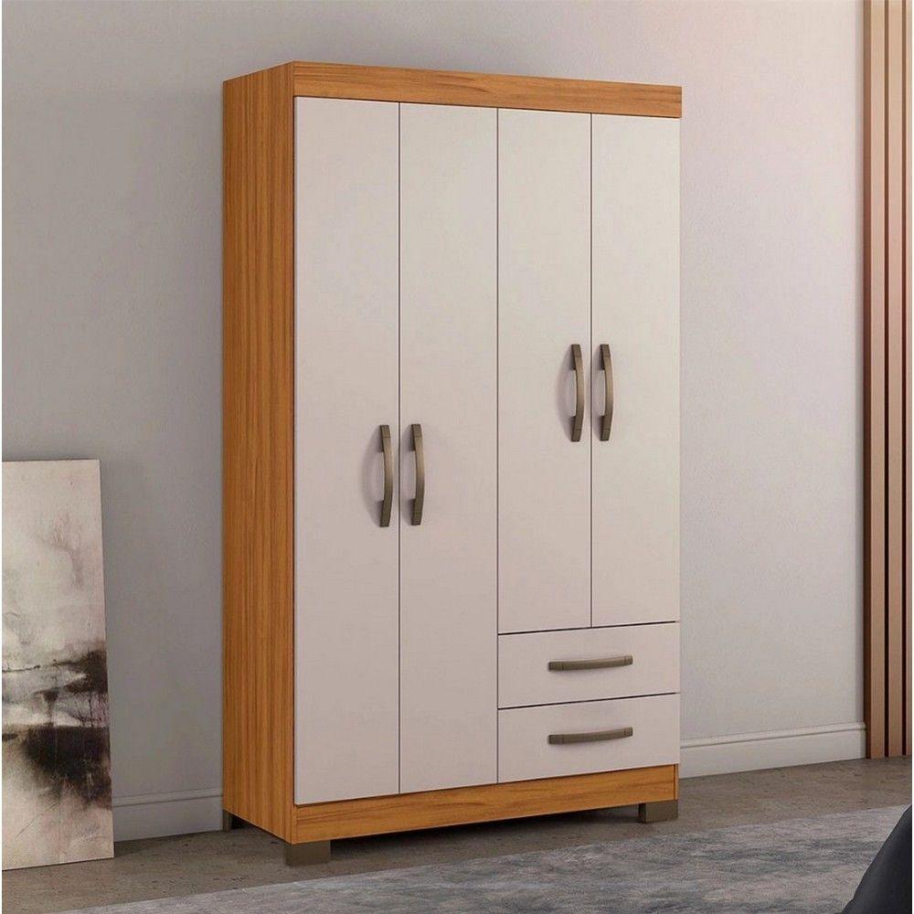 Guarda Roupa Solteiro 4 Portas 2 Gavetas Nt5005 Notável - 4
