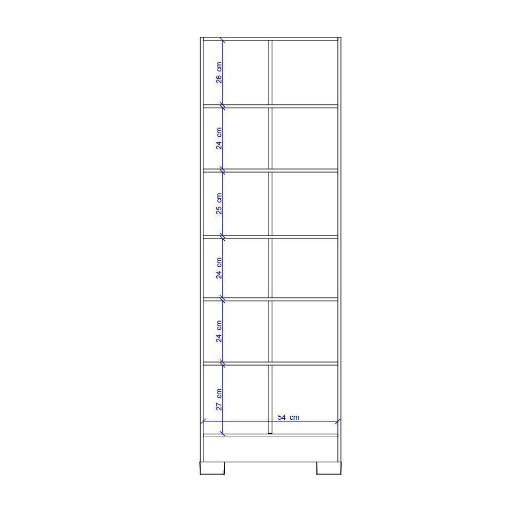 Armário Utilitário Sapateira 2 Portas Espelho Branco - 3