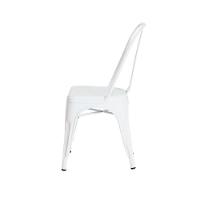 Kit 2 Cadeiras Tolix Iron Design Branca Aço Industrial