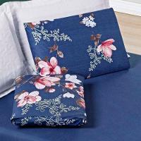 Jogo Cama Lençol Celi King Micropercal 200 Fios 3 Peças - Azul Marinho Floral - 3