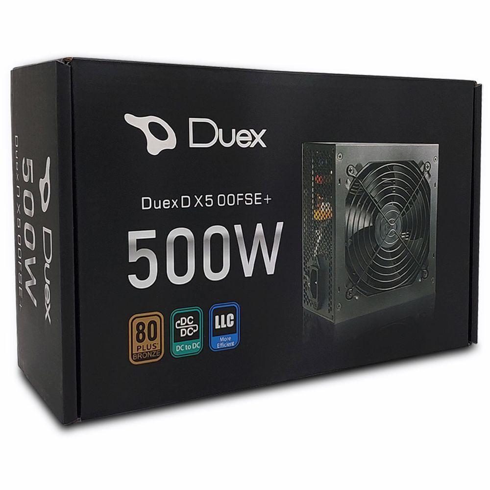 Fonte 500w Atx Duex Dx 500fse+, Bivolt Automático, 80 Plus Bronze, Pfc Ativo, Preto - 2