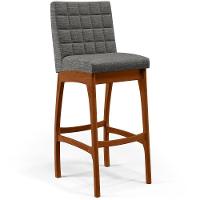 Kit 03 Banquetas Altas Para Cozinha B04 Cinza Escuro - 8