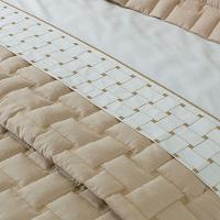 Kit Cobre Leito Colcha Garland Super King 100% Algodão 400 Fios Acetinado Bordado 5 Peças - Bege - 9