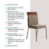 Conjunto Sala De Jantar Déli 4 Cadeiras Carraro Areia/rose/nogal - 5