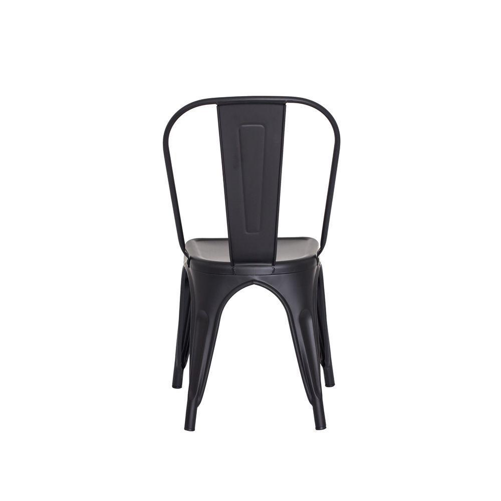 Kiti 6 Cadeiras Tolix Iron Preto Fosco Aço Industrial Bar - 10
