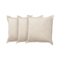 Kit 3 Almofadas Decorativas Bali Linho Estampado - Bege - 1