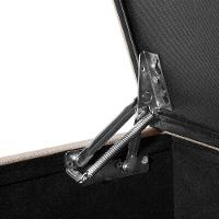 Recamier Baú Com Rodízios Cancun 1,83m Linho Bege - Bege - 5