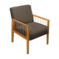 Kit 2 Poltronas Decorativas Base Em Madeira Maciça E Corda Náutica Copacabana Veludo Marrom - Marrom