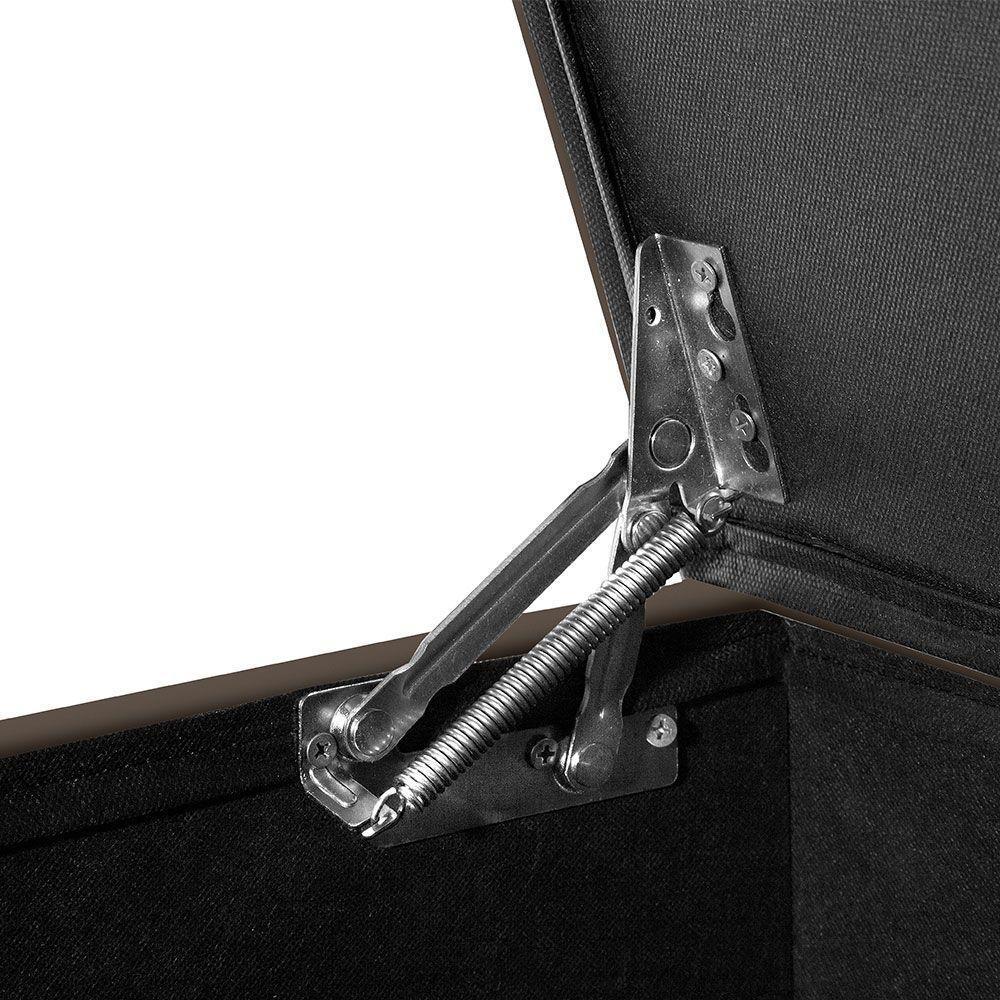 Recamier Baú Com Rodízios Cancun 1,50m Veludo Marrom - Marrom - 3