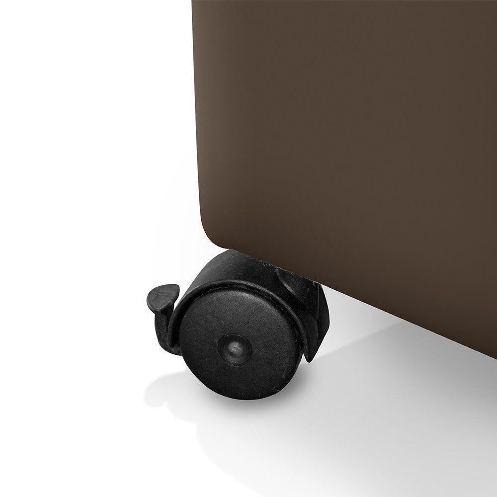 Recamier Baú Com Rodízios Cancun 1,50m Veludo Marrom - Marrom - 6