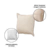 Kit 2 Almofadas Decorativas Bali Linho Estampado - Bege - 4