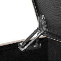 Recamier Baú Com Rodízios Cancun 1,30m Veludo Bege - Bege - 5