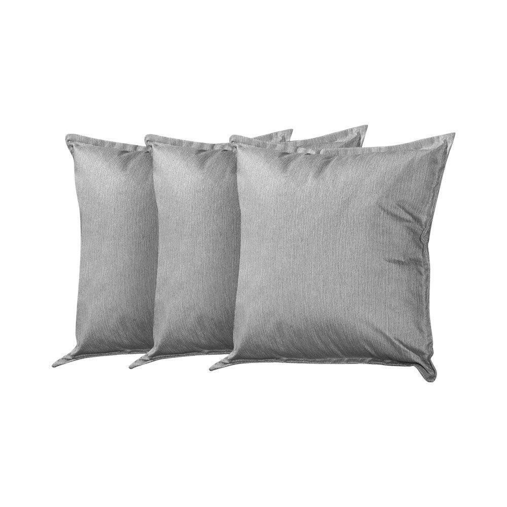 Kit 3 Almofadas Decorativas Bali Linho Cinza - Cinza - 1