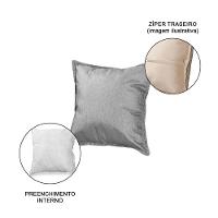 Kit 3 Almofadas Decorativas Bali Linho Cinza - Cinza - 5