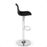 Kit 2 Banqueta Alta Leda Estofada Com Base Giratória E Regulagem De Altura - Preto - 6