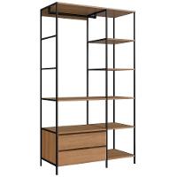 Closet Roupeiro Industrial 02 Gvt 180 Cm P1025 Mell Preto Pp Mell Preto - 1