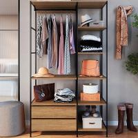 Closet Roupeiro Industrial 02 Gvt 180 Cm P1025 Mell Preto Pp Mell Preto - 5