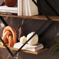 Prateleira Nicho 82 Cm Industrial Losango P1020 Preto Mell Pp Preto Mell - 7