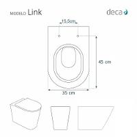 Tampa De Vaso Link Branco Para Bacia Deca