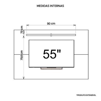 Painel Para Tv Até 55 Polegadas 4 Em 1 Multiplus Buriti