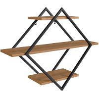 Prateleira Nicho 62 Cm Industrial Losango P1018 Preto Mell Pp Preto Mell - 1