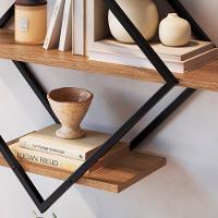 Prateleira Nicho 62 Cm Industrial Losango P1018 Preto Mell Pp Preto Mell - 6