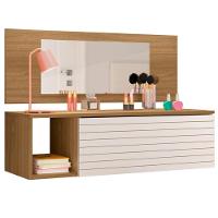 Penteadeira Suspensa Com Espelho 8400 Nature Branco Plla Nature Branco - 1