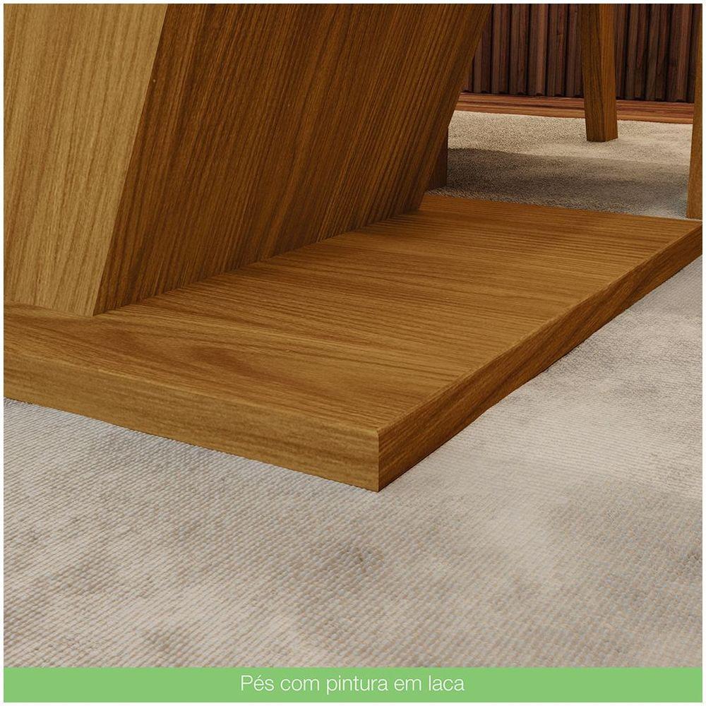 Conjunto Sala De Jantar Mesa 160cm Vidro 6 Cadeiras Lupita Casa 812 Nature Off White E Linho - 5