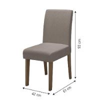 Conjunto De Mesa Sala De Jantar Miami Com 6 Cadeiras Trieste Suede 1,60m Cedro / Off White / Mascavo Dobuê Cedro / Off White - 5