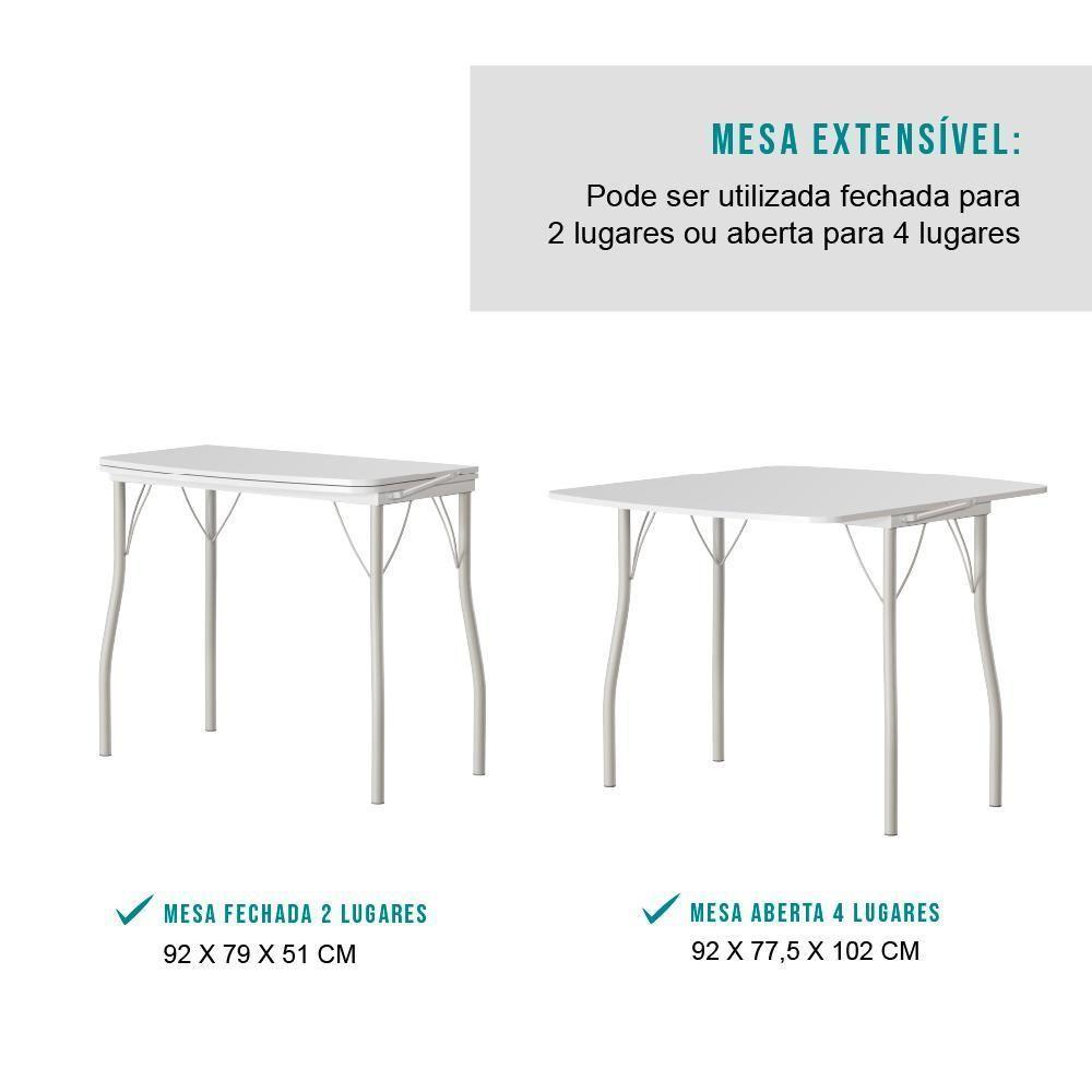Conjunto Sala De Jantar Palermo Com Mesa E 2 Cadeiras 2999 Carraro - 5