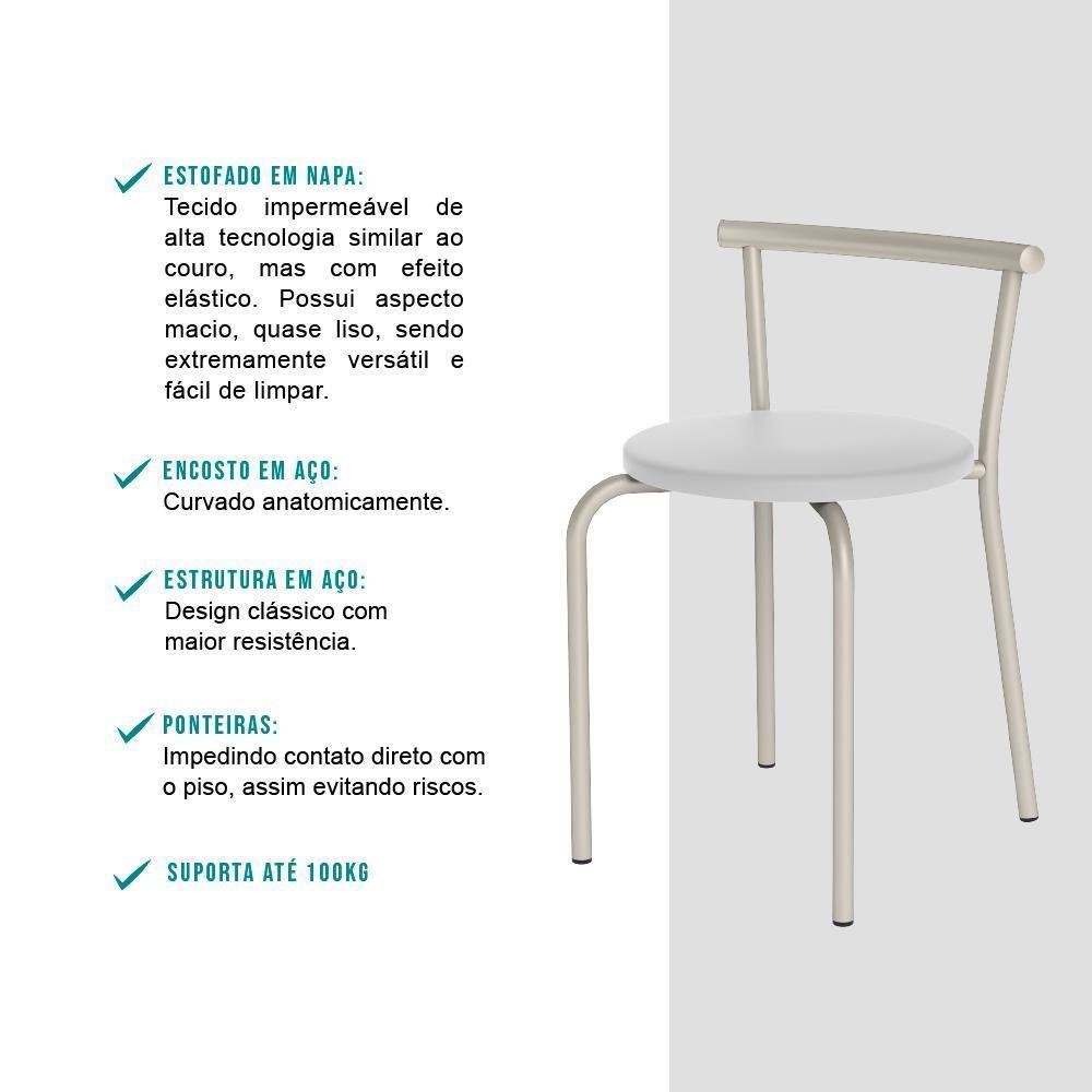 Conjunto Sala De Jantar Palermo Com Mesa E 2 Cadeiras 2999 Carraro - 6