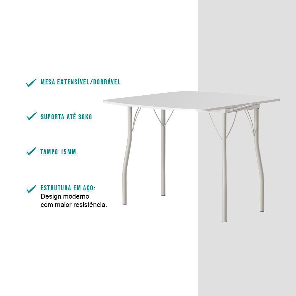 Conjunto Sala De Jantar Palermo Com Mesa E 2 Cadeiras 2999 Carraro - 7