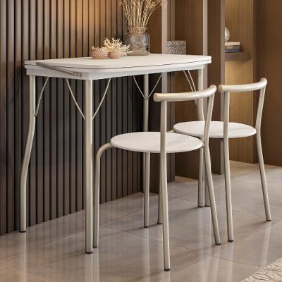 Conjunto Sala de Jantar Palermo 2 Lugares Tampo em MDP com Mesa Retrátil e Cadeiras Preto