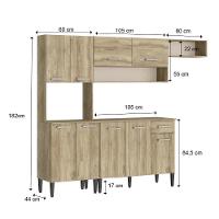 Armário Cozinha Compacta Arizona Smart Carvalho Carraro - 13