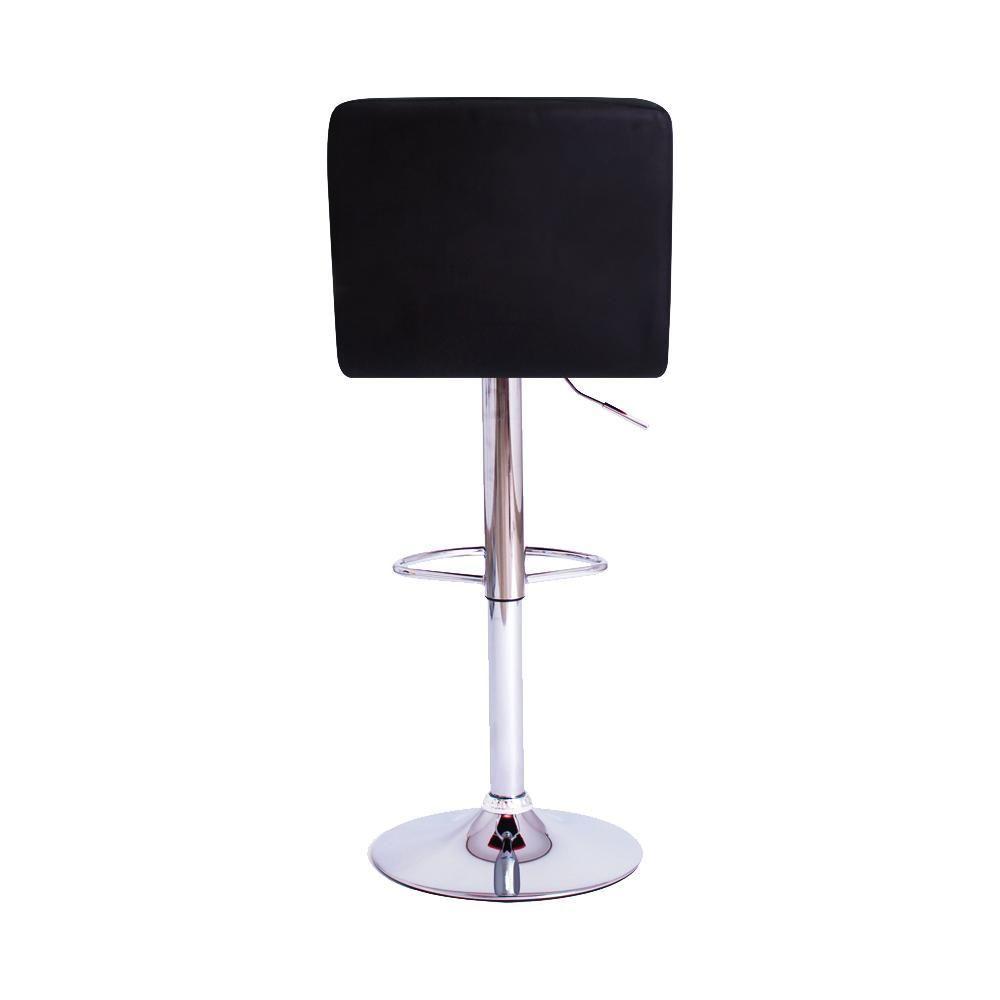 Kit 3 Banquetas Giratórias Gomos Preta Preto - 2