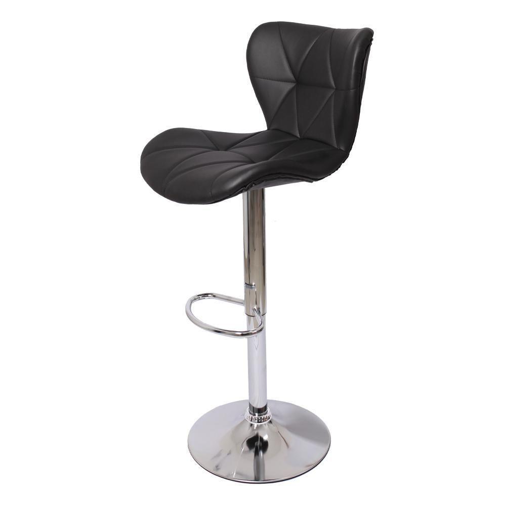 Kit 2 Banquetas Estofadas c/encosto p/Cozinha Gir. Preta - 5